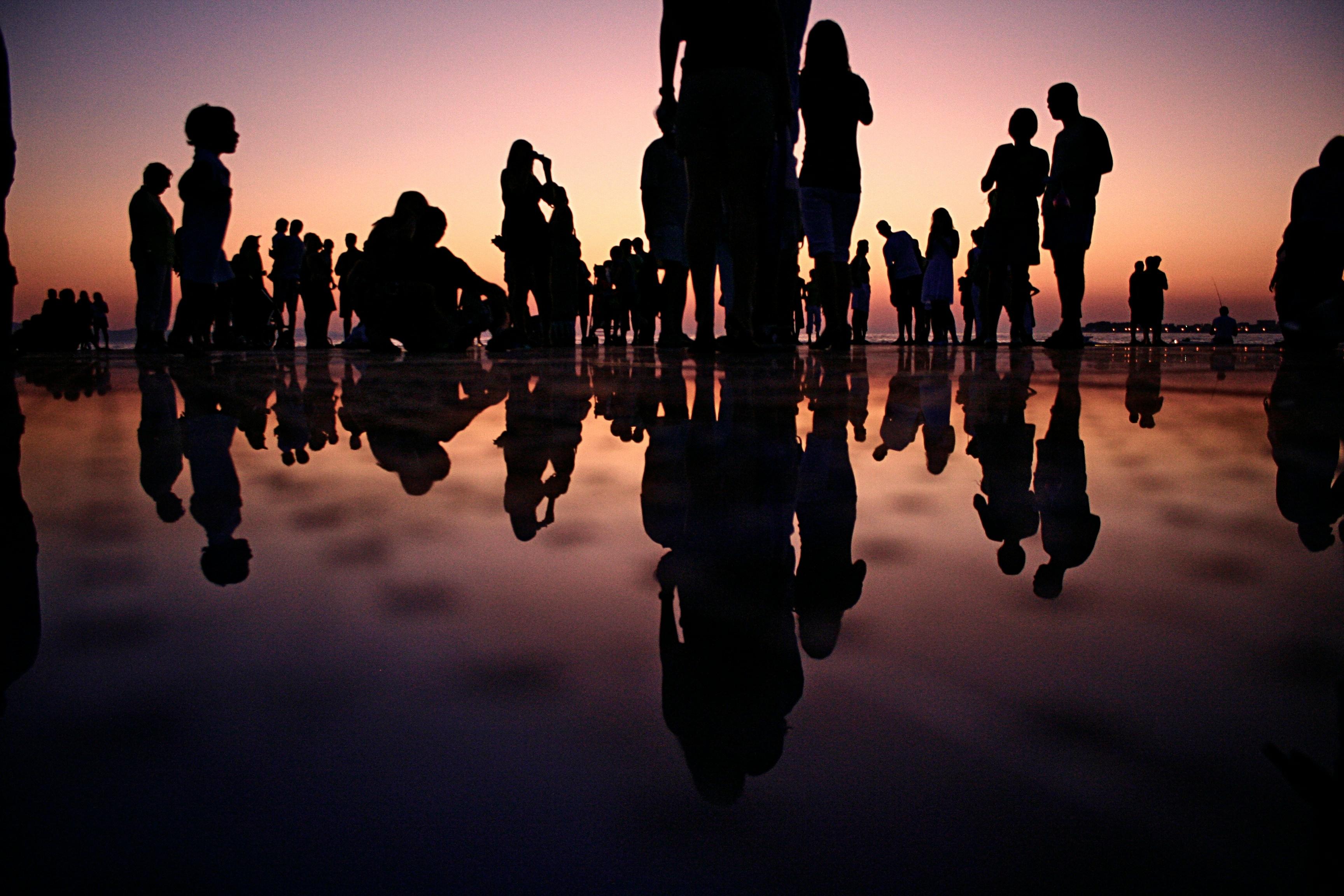 People at sunset